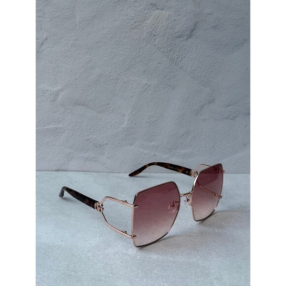 NEW Gucci GG1564SA Oversized Pink Gold Sunglasses $650 main image 5